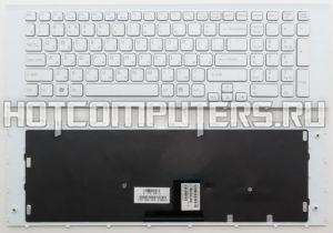 Клавиатура для ноутбука Sony 148793611 белая с рамкой
