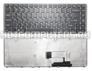 Клавиатура для ноутбука Sony 1-487-387-11, Русская, черная с серой рамкой