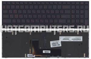 Клавиатура для ноутбука Clevo P650SE черная с рамкой с подсветкой