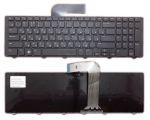 Клавиатура для ноутбука Dell 0454RX русская, черная с черной рамкой