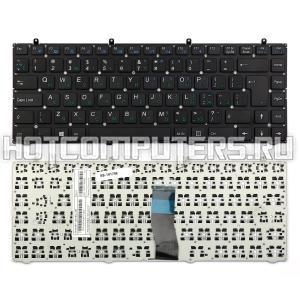 Клавиатура для ноутбука BGH Positivo E955x. Г-образный Enter. Черная, без рамки.