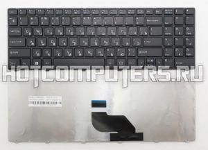 Клавиатура для ноутбука DNS 0123259 черная с рамкой