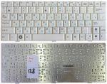Клавиатура для нетбуков Asus Eee PC 1000, 1000H, 1000HD Series, p/n: NSK-UD11D, 0KNA-0D3RU02, V103662AS1, русская, белая с белой рамкой