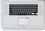 Клавиатура топ панелью для ноутбуков Apple Macbook A1297 17", Русская, Чёрная