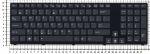 Клавиатура для ноутбуков Asus K95, K93, A95, X93 Series, p/n: V126202AS1 RU, 04GN6S1KRU00-7, 0KNB0-8041RU00, русская, черная с черной рамкой