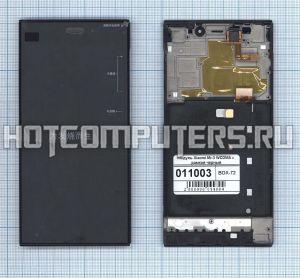 Модуль (матрица + тачскрин) для Xiaomi Mi-3 WCDMA с рамкой черный, Диагональ 5, 1920x1080 (Full HD)