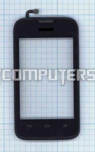 Сенсорное стекло (тачскрин) для Huawei Ascend Y210 с рамкой черный, Диагональ 3.5
