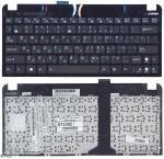 Клавиатура для ноутбука Asus Eee PC 1015BX, 1015P, 1015PD, 1015PW, 1011CX Series, p/n: 13GOA3D2AP020, 13NA-3DB0204, MP-10B63SU-528, черная с черной рамкой, версия 2