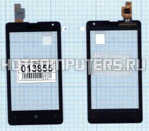 Сенсорное стекло (тачскрин) для Microsoft Lumia 532 Dual Sim черный, Диагональ 4, 480x800