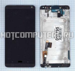 Модуль (матрица + тачскрин) для HTC One Max черный с рамкой, Диагональ 5,9, 1920x1080 (Full HD)