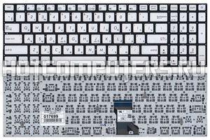 Клавиатура для ноутбука Asus N501, N541, Q501, G501, UX501 Series, p/n: NSK-USSBQ серебристая с поддержкой подсветки