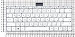 Клавиатура для ноутбука HP Pavilion x360 11-K белая без рамки горизонтальный Enter