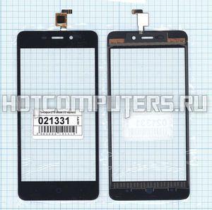Сенсорное стекло (тачскрин) для смартфона ZTE Blade X3 черное