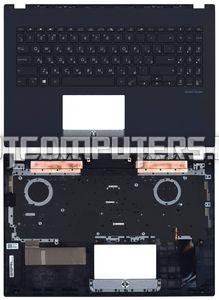 Клавиатура для ноутбука Asus X571LI топ-панель черная с подсветкой