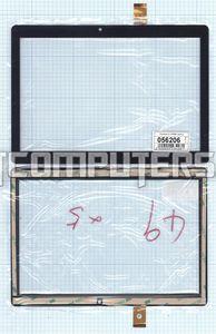 Сенсорное стекло (тачскрин) ZJ-10039A черное, Диагональ 10.1