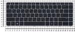 Клавиатура для ноутбука HP EliteBook Folio 1000, 1040 G3 Series, p/n: NSK-CY0BQ, 9Z.NCHBQ.001, черная с серебристой рамкой и подсветкой
