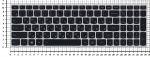 Клавиатура для ноутбука Lenovo IdeaPad G50-70, G50-30 Series, p/n: 25214725, MP-13Q13US-686, MP-13Q1, черная с серой рамкой и подсветкой