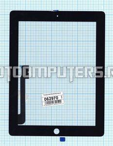 Сенсорное стекло (тачскрин) для iPad 3/4 Orig черное