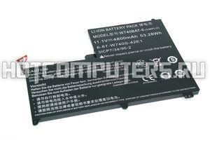 Аккумуляторная батарея W740BAT-6 для ноутбука DNS Clevo W740, p/n: 6-87-W740S-42E, 3ICP7/34/95-2, 11.1V (53.28Wh) Premium
