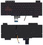 Клавиатура для ноутбука Asus TUF Gaming FX504 Series, черная с красной подсветкой