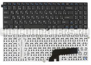 Клавиатура для ноутбука DEXP Aqulion 0108, 0118, DNS 0802734, 0802747, Clevo W550, W555 черная без рамки, плоский Enter