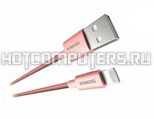Кабель Lightning, USB для Apple iPhone 5, 5C, 5S, 6, 6, 7 Plus плетеный, розовый