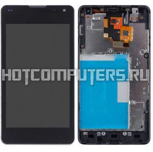 Дисплей для LG E975/E971/E973/E977/F180 (Optimus G) в сборе с тачскрином (черный) с рамкой