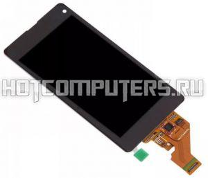 Дисплей для Sony D5503 (Z1 Compact) в сборе с тачскрином (черный), Premium