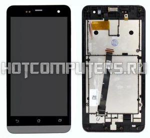 Модуль (матрица + тачскрин) для смартфона Asus ZenFone 5 A500KL / A501CG черный с рамкой 