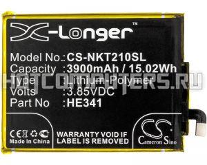 Аккумулятор CameronSino CS-NKT210SL для смартфона Nokia 2.1, TA 1029 (HE341) 3900mAh / 15.02Wh 