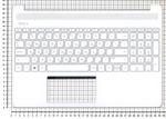 Клавиатура для ноутбука HP 15S-EQ 15S-FQ топкейс белый
