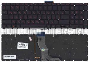 Клавиатура для ноутбука HP Omen 17-W000, 17-W100, 17-W200 Series, черная с красной подсветкой