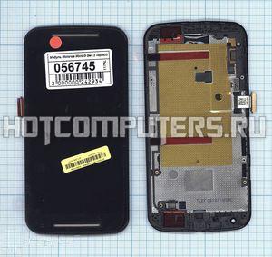 Модуль (матрица + тачскрин) для Motorola Moto G Gen.2 черный, Диагональ 5, 1280x720 (SD+)