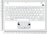 Клавиатура для ноутбука Asus VivoBook X102 Series, p/n: AEEJB700110, SG-62600-XAA, SN6532, белая с белым топкейсом