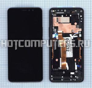 Модуль (матрица + тачскрин) для HTC U11 Eyes черный c рамкой