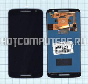 Модуль (матрица + тачскрин) для Motorola Moto X Play черный, Диагональ 5.5, 1920x1080 (Full HD)