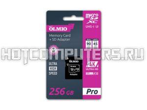 Карта памяти OLMIO microSDHC (64 GB) 10 класс + адаптер SD