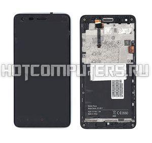 Модуль (матрица + тачскрин) для Xiaomi Redmi 2 черный с рамкой