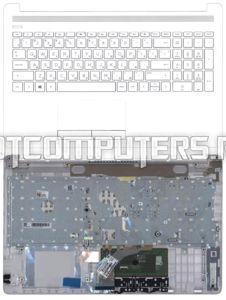 Клавиатура для ноутбука HP 15-DB 15-DA топкейс белый с беоыми кнопками