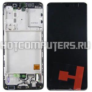 Модуль (матрица + тачскрин) для телефона Samsung Galaxy A41 SM-A415F черный с рамкой, Premium