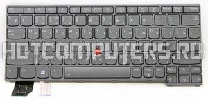 Клавиатура для ноутбука Lenovo ThinkPad X13 Gen 2 серая с подсветкой
