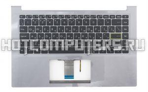 Клавиатура для ноутбука Asus X421IA, X421IA-8G Series, p/n: 90NB0QR4-R30RU0, черная с серым топкейсом