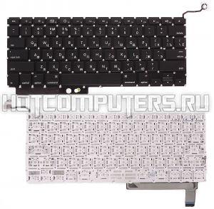 Клавиатура для ноутбуков Apple A1286 с SD, плоский ENTER, Русская, Чёрная