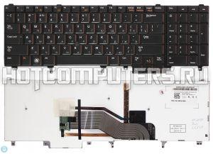 Клавиатура для ноутбуков Dell Latitude E6520, M4600, M4700, M6600, M6700, M6800 Series, p/n: PK130FH1B00, NSK-DWAUF, NSK-DW0UC, русская, черная c подсветкой 