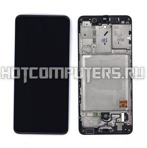 Модуль (матрица + тачскрин) для телефона Samsung Galaxy A41 SM-A415F черный с рамкой (OLED)