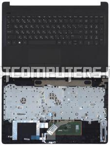 Клавиатура для ноутбука HP 15-DB 15-DA топкейс черный с черными кнопками