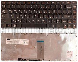 Клавиатура для ноутбуков Lenovo B470, V470 Series, p/n: 25-011680, 25011582, MP-10A23SU-6861, русская, черная с черной рамкой 