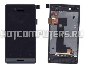 Модуль (матрица + тачскрин), C1132901A 3.5", для Sony Xperia miro ST23i черный, 320x480