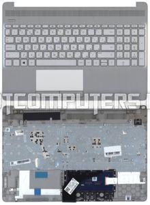 Клавиатура для ноутбука HP 15-DW 15-GW 250 255 G8 топкейс, серебристый