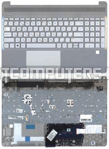 Клавиатура для ноутбука HP 15-DW топкейс FPR, серый